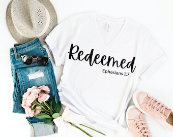 Redeemed SVG | Bible Verse | Ephesians | Christian Quote | Religious Apparel | SVG Cut Files | Instant Download
