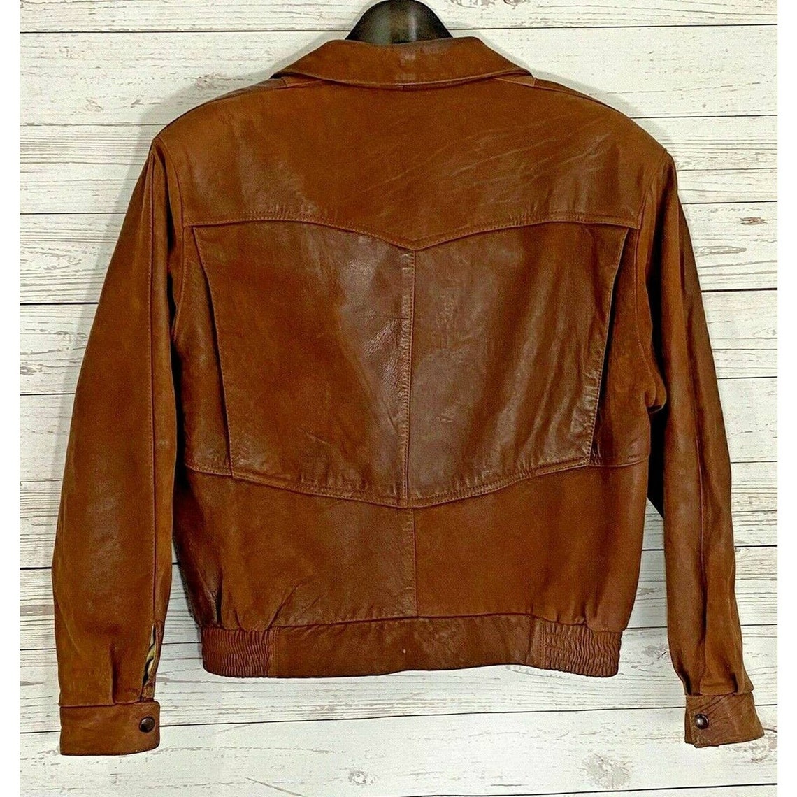 Vintage Continental Leather Fashions Unisex Bomber Jacket Etsy
