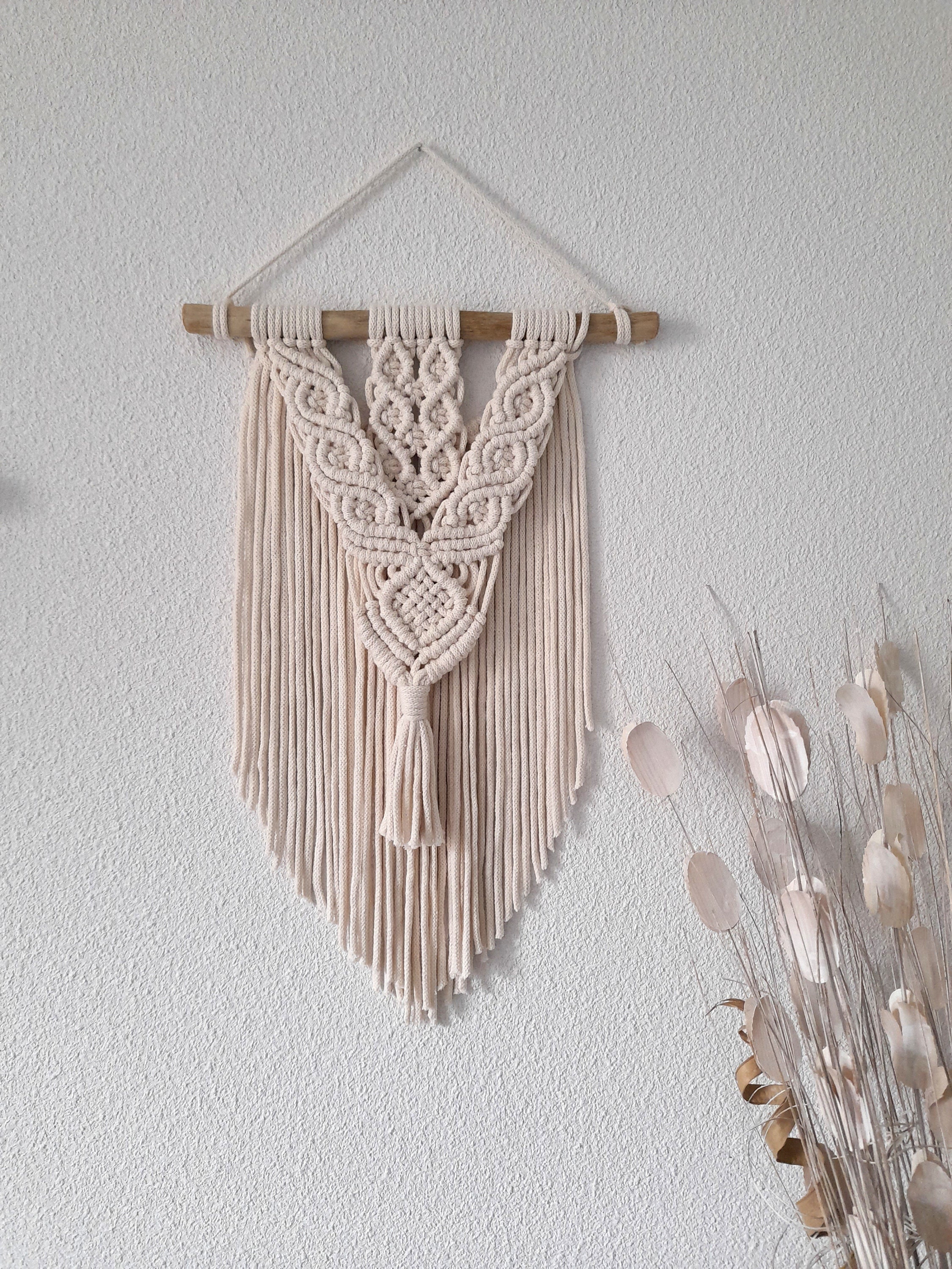 Macramé Déco Murale et Bohème - Tenture en Macramé Décoration d'intérieur Tissage Murale Wallhanging