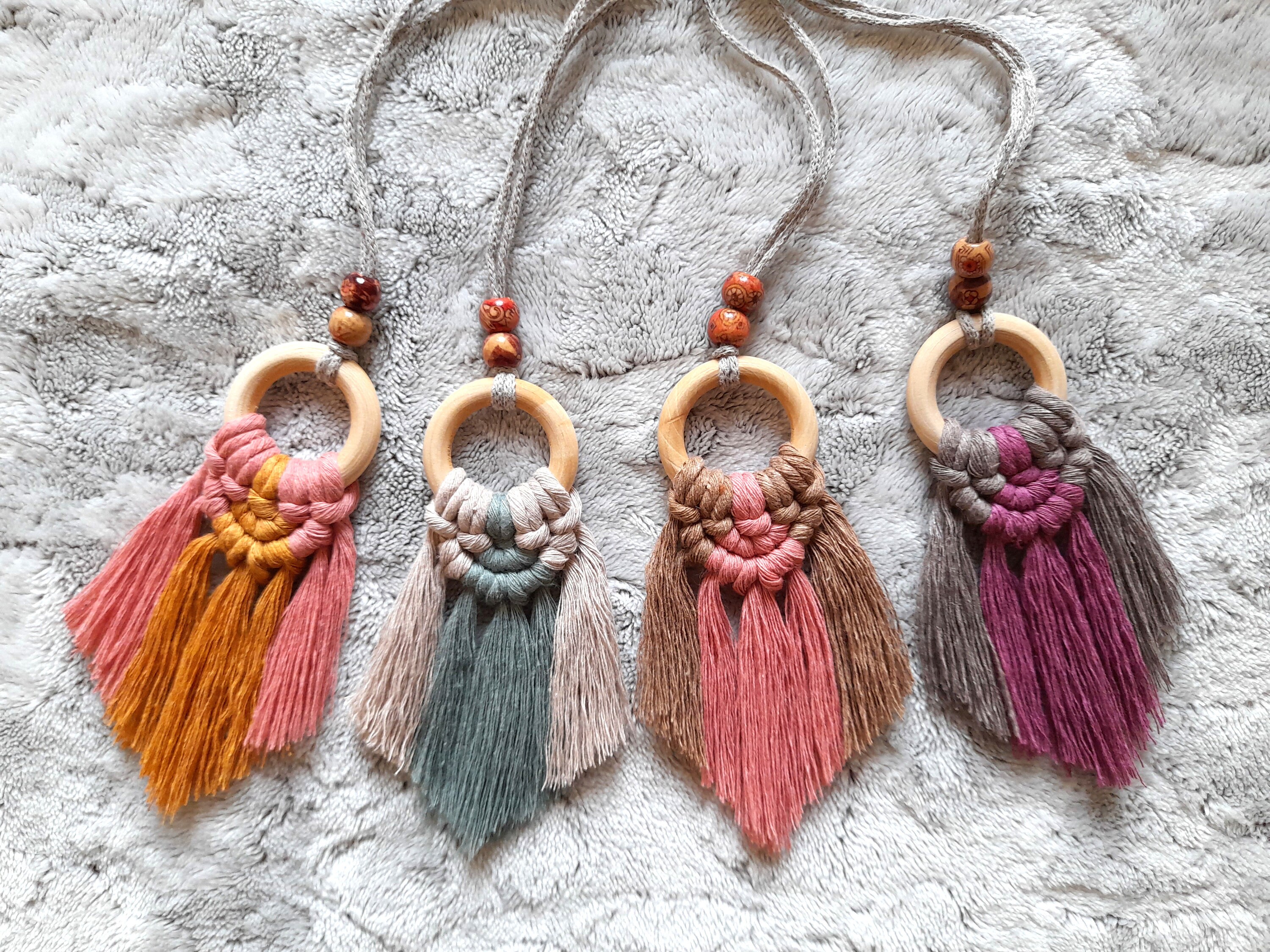 Mini Macramé de Voiture - Charme Diffuseur Boho