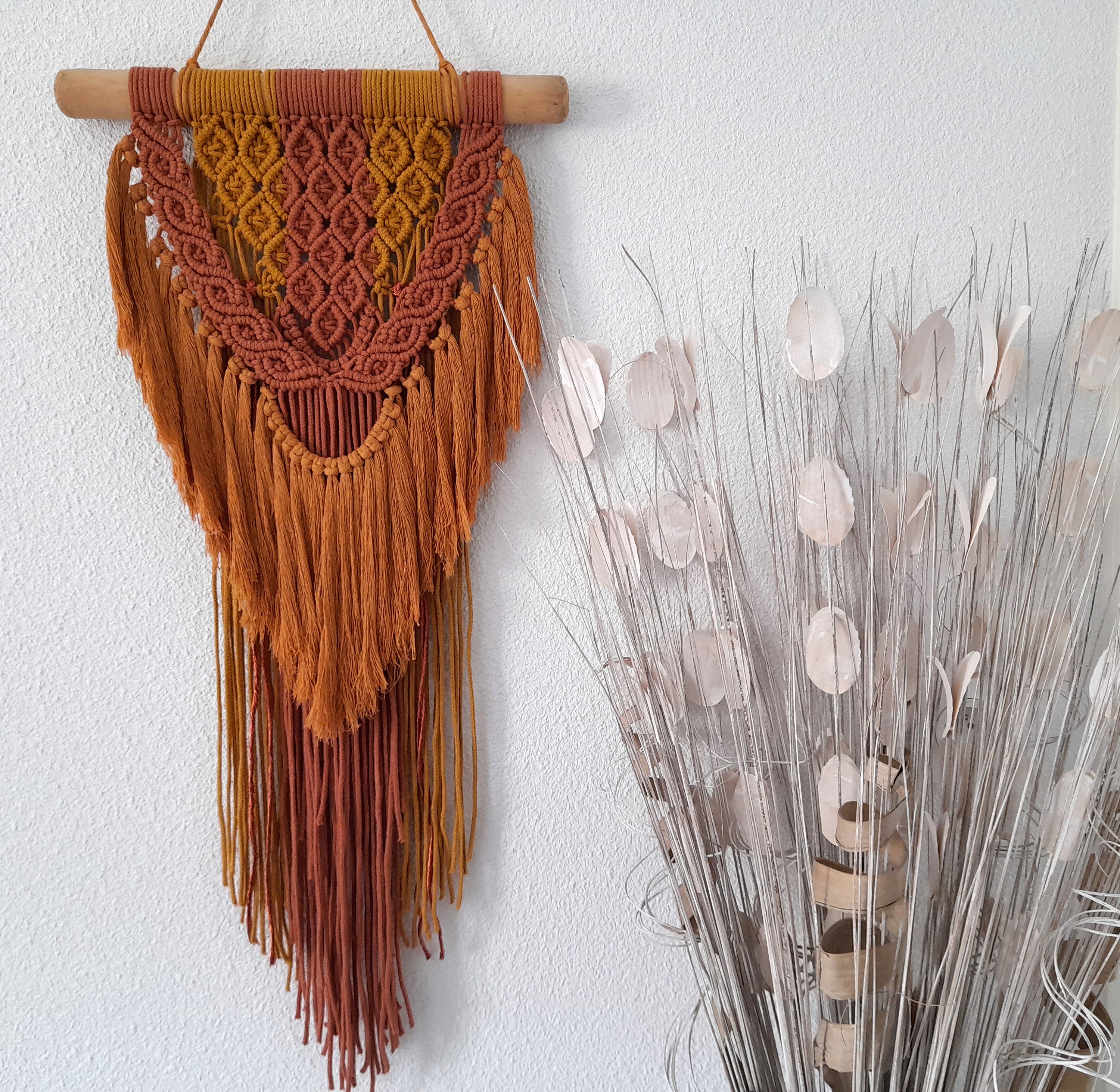 Macramé Sunset Déco Murale et Bohème - Tenture en Macramé Décoration d'intérieur Tissage Murale Wall