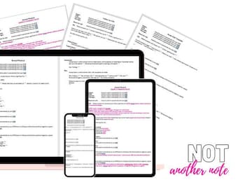 Nurse Practitioner | NOT Another Note - charting templates for primary care | works with ANY EHR | Stop charting at night and on weekends!