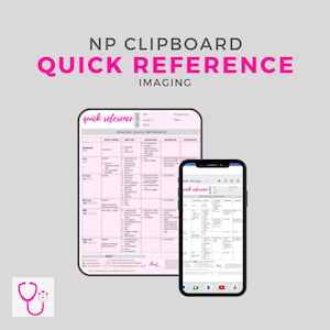 Nurse Practitioner | IMAGING (xrays, CTs, and MRIs - oh my!) | clinical clipboard quick reference