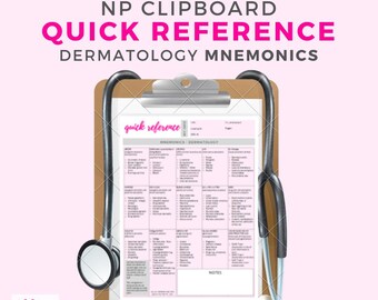 Nurse Practitioner | DERMATOLOGY mnemonics | clinical quick reference | over a dozen mnemonics to help you learn and remember