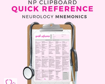 Nurse Practitioner | NEUROLOGY mnemonics | clinical quick reference | over 15 mnemonics to help you learn and remember