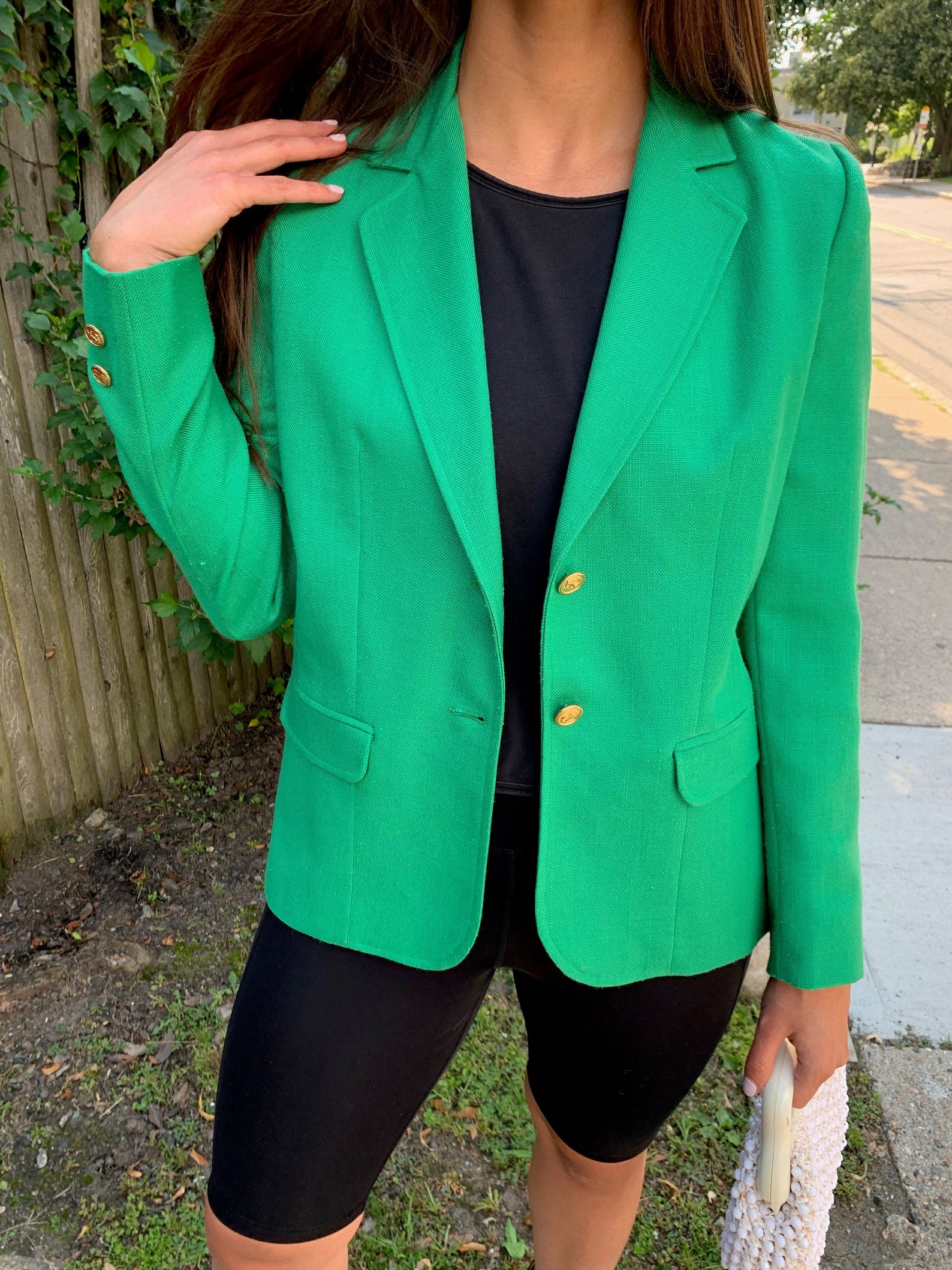 Vintage Filenes Kelly Green Blazer with Gold Buttons | Etsy