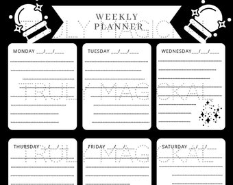 Witchy weekly to do list/ digital planner/ digital download