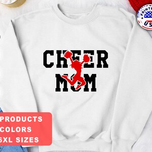 Cheer Mom Sweatshirt Cheer Mom Shirt Cheer Mom Tshirt Cheer Mom Hoodie Cheer Mom Sweater Cheer Mom Tee