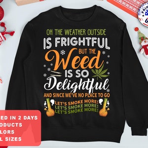 Marijuana christmas deals sweater