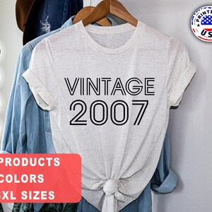 Vintage 2007 Shirt Sweet Sixteen Shirt Sweet 16 Shirt 16th Birthday Shirt 16 Birthday Gift 16th Birthday Gift Girl Sweet 16 Gifts for Girls