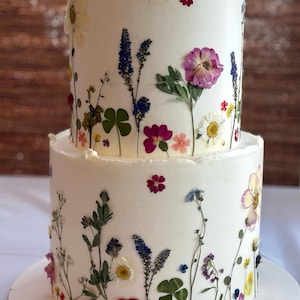 50 stuks FOOD SAFE geperste bloemen | Taartdecoratie bloemen afbeelding 11