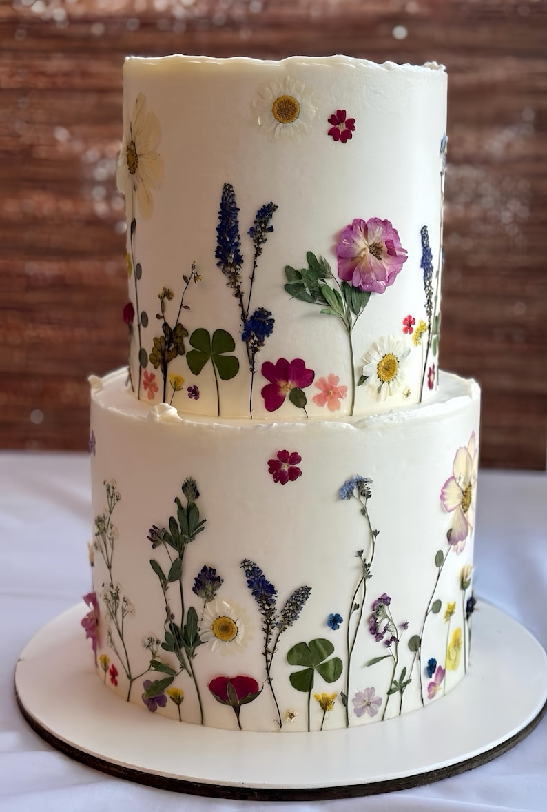 50 stuks FOOD SAFE geperste bloemen | Taartdecoratie bloemen afbeelding 11