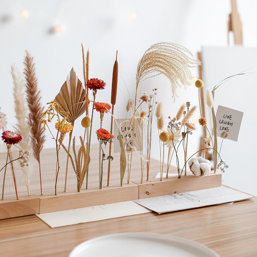Wooden Flower Bar, Dried Flower Decor, Table Decor – Quirky Chic Boutique