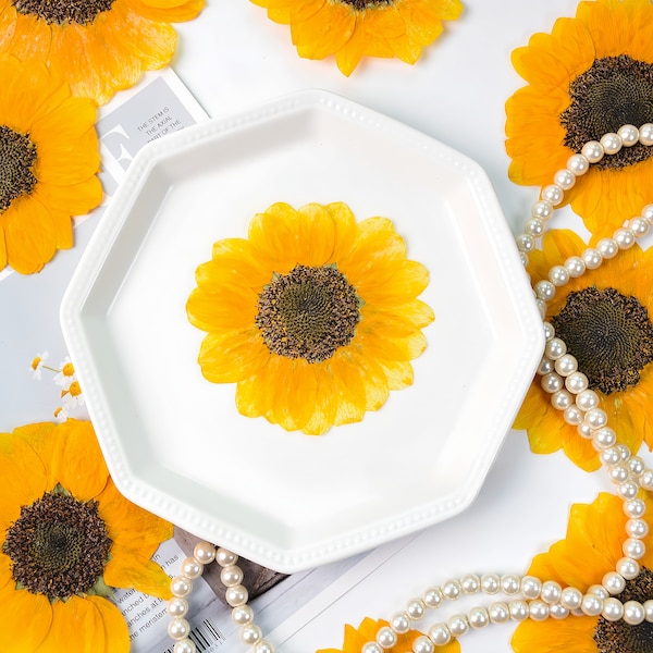 3-Piece Pressed Sunflower | Dried Pressed Flower Pressed Flower for Resin Jewelry Craft Wax Sealing