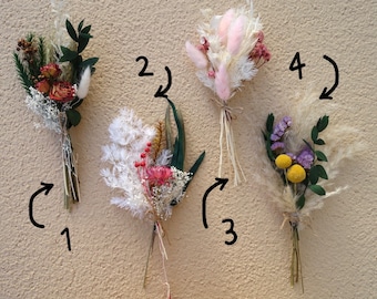11 Styles of Mini Dried Flower Bouquets/Adorable Bouquet for Room decor/ Favor gift topper/Tables-plates decoration