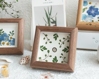 Cadre de fleurs pressées | Cadre Fleurs Préservées & Fleurs Séchées | Cadre d'herbier | Cadeau naturel pour la maison | Art Floral