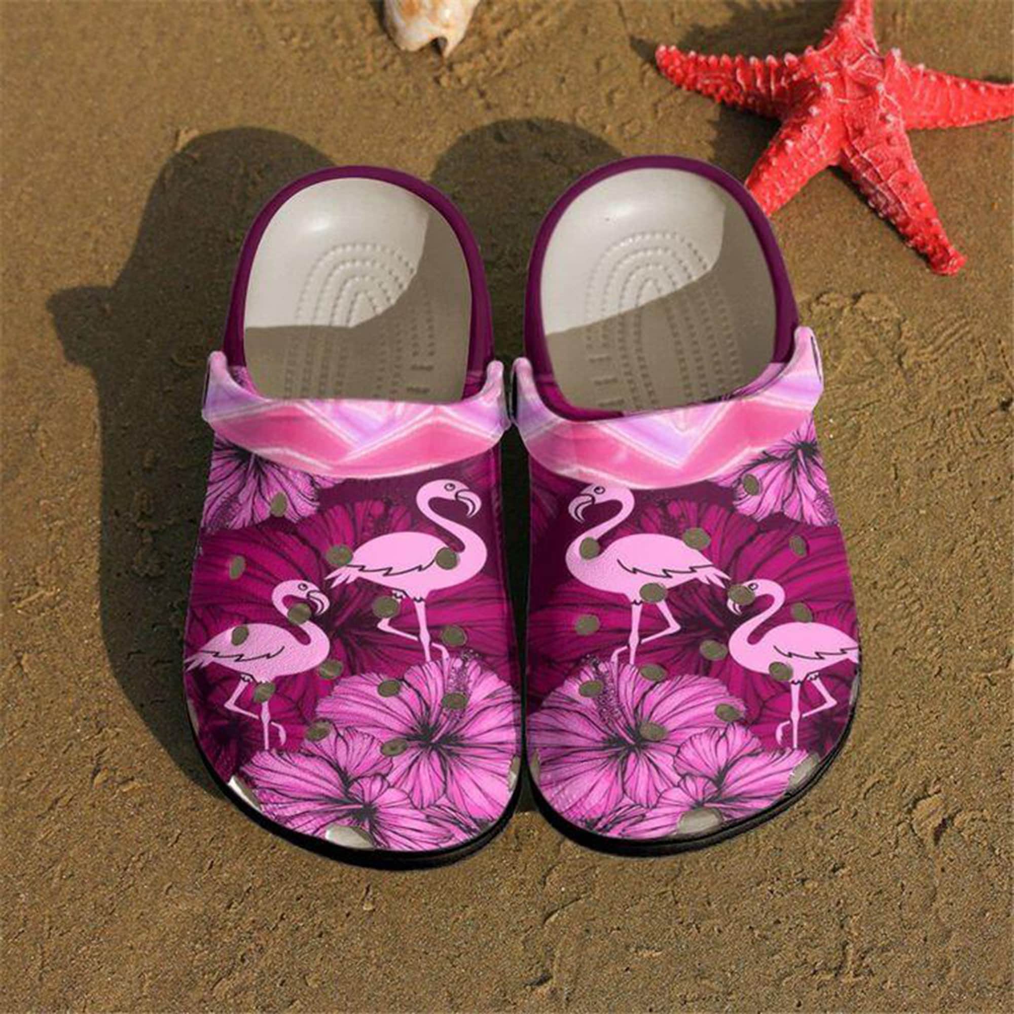 pink flamingo crocs