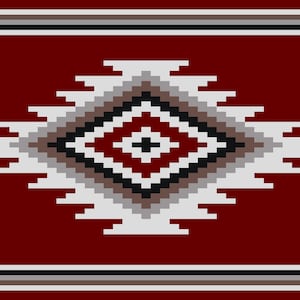 Aztec Digital Pattern Chunky Knit Throw Blanket - on or off Loom