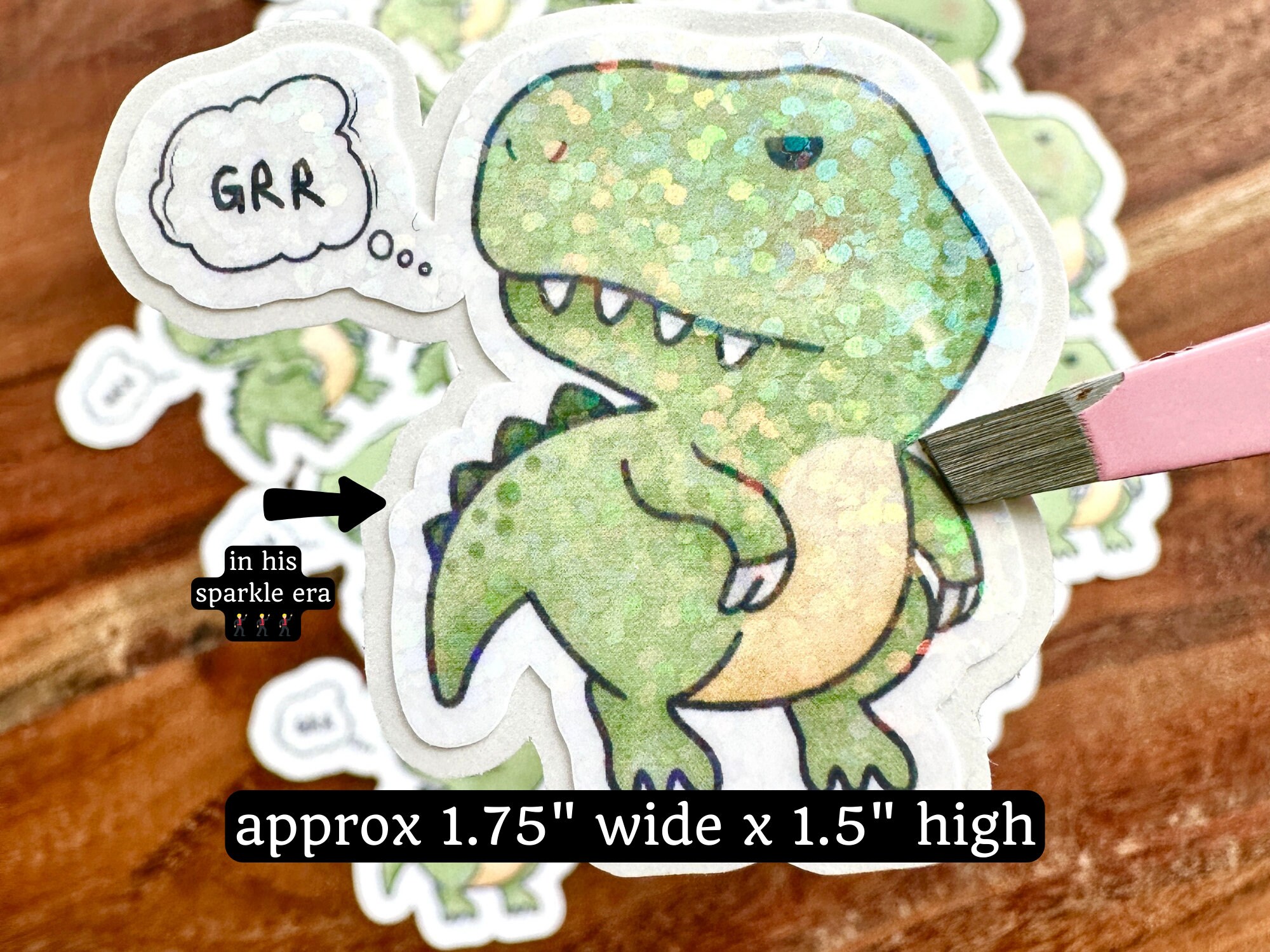 Rad Rax Dinosaur Sticker T-REX Dinosaur Sticker - Etsy