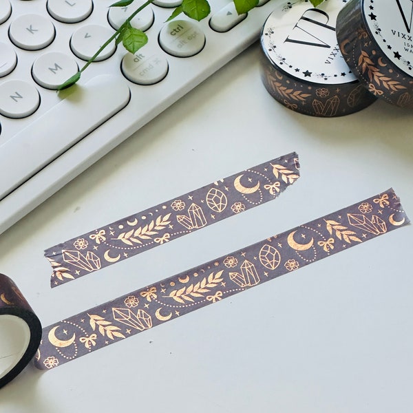 Copper foiled witch core washi || Witchy, esoteric, decorative tape for planners, journals and scrapbooks!