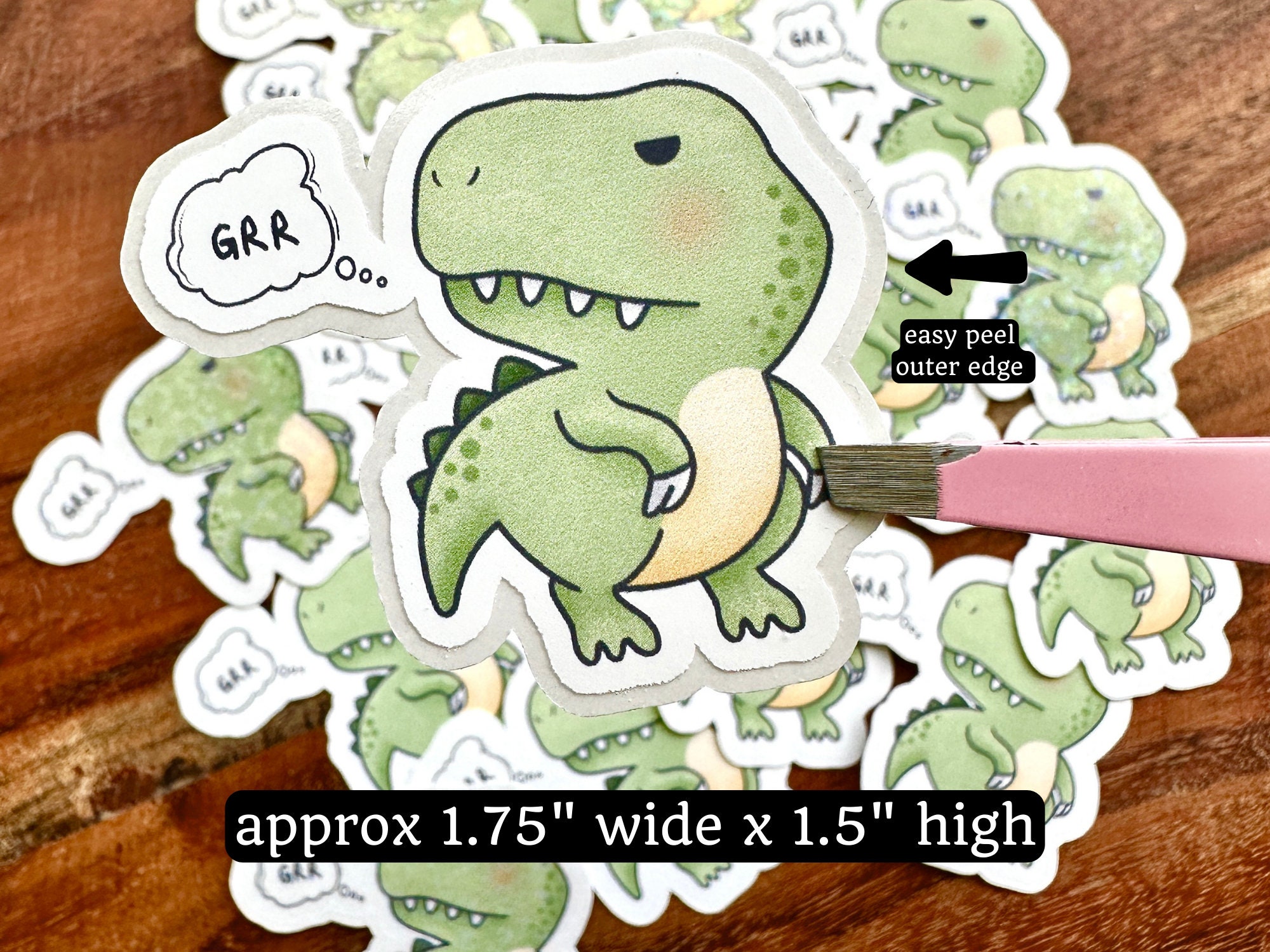 Rad Rax Dinosaur Sticker T-REX Dinosaur Sticker - Etsy