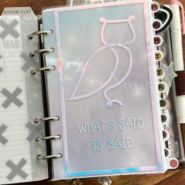 What's Said is Said || Goblin King Owl || Labrinth Inspired Planner Dashboard