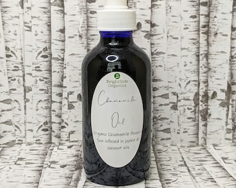 Organic Chamomile Oil | Sun infused Chamomile flowers in jojoba & coconut oil | Organic Chamomile Solar Infused Oil with Jojoba Oil