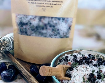 Witch's Brew Bath Salts | Healing Bath Salt with herbs | Cedar & Sage Bath Salts | Healing Bath Salts