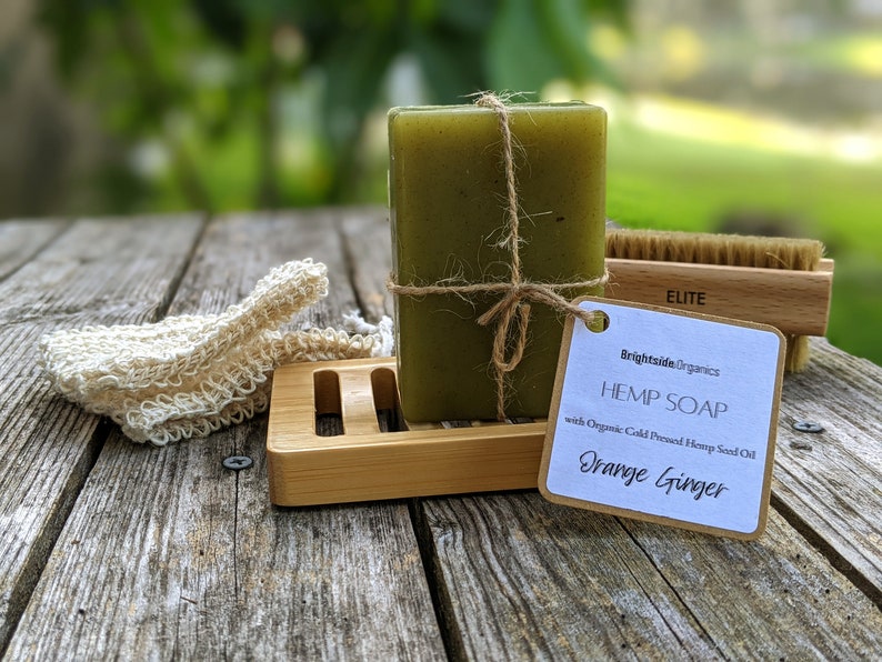 Handcrafted Hemp Soap Moisturizing Organic Soap Natural Vegan Hemp Soap Organic Hemp Soap Gift for her Bild 2