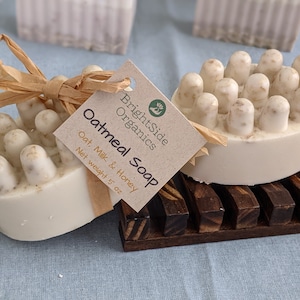 Oatmeal Massage Bar Soap, Calendula, Lavender, Self Care Handmade image 6