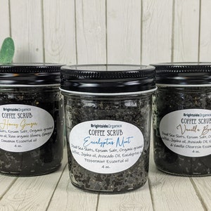 Organic Coffee Scrub | Gentle Exfoliator Scrub | Cellulite Scrub | Nourishing Coffee Scrub Select your scent