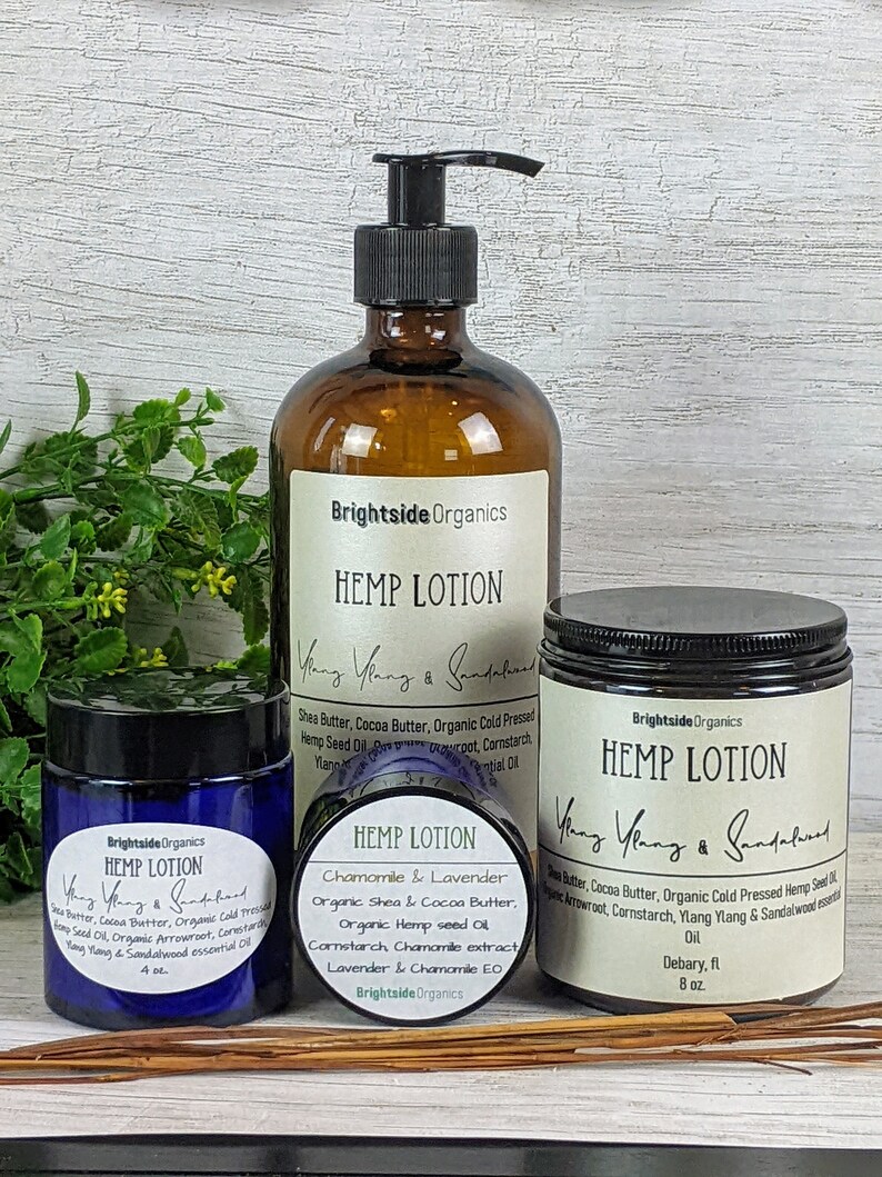 Hemp Seed Lotion Lavender Chamomile Vegan Hemp Lotion Etsy