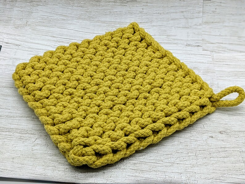 8x8 Crocheted Pot Holder/trivet Cotton Crocheted - Etsy