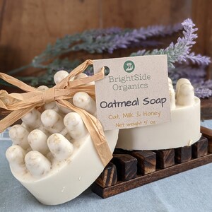 Oatmeal Massage Bar Soap, Calendula, Lavender, Self Care Handmade image 7