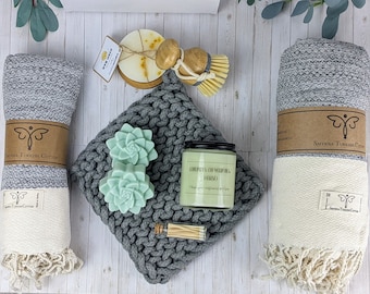 Cozy Home Gifts | Eco-friendly Housewarming Gift | New Homeowner Gift Basket | Realtor Closing Gift Box | New Home Gift Box