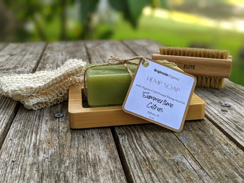 Handcrafted Hemp Soap Moisturizing Organic Soap Natural Vegan Hemp Soap Organic Hemp Soap Gift for her Bild 1