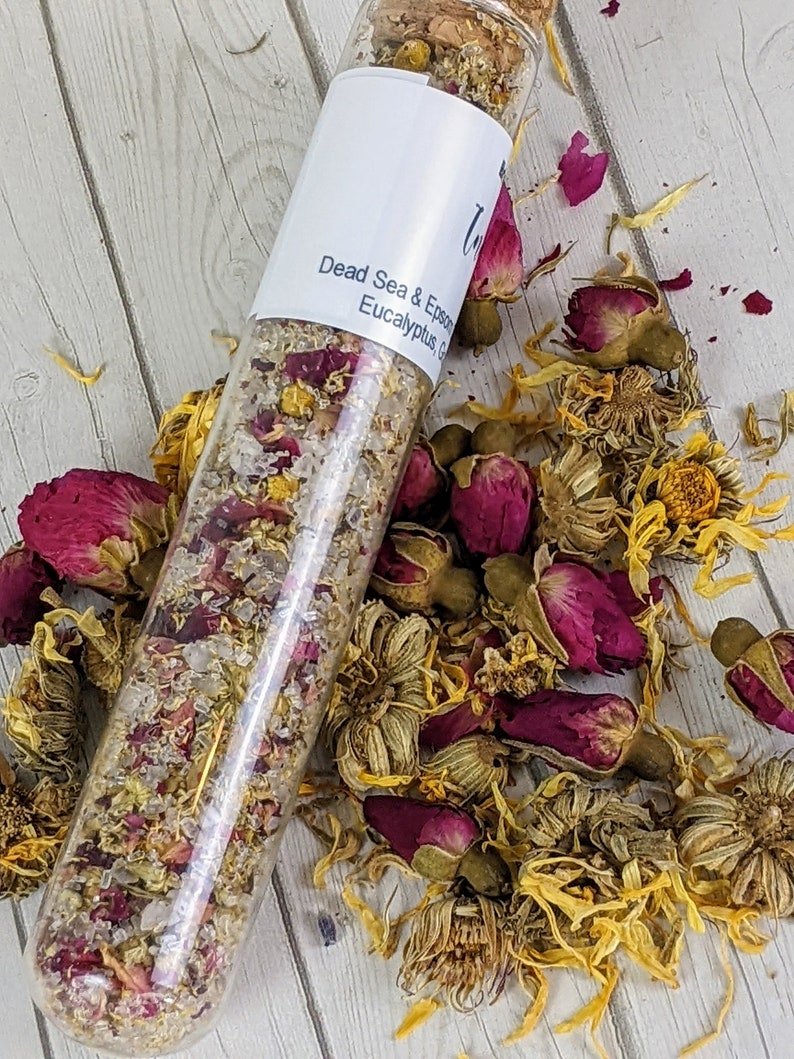 Healing Herbal Bath Salts Organic Bath Salts Tubes Set of 3 Etsy