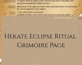 Hekate’s Crossroads Eclipse Rite | Mondgöttin Schattenarbeit Ritual | Hexerei Printable für Version & Anleitung
