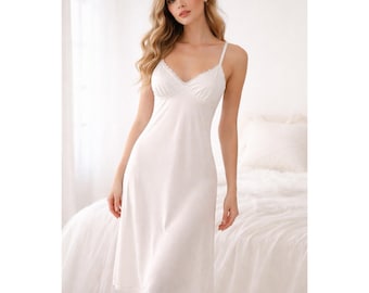 Vintage ivoorkant satijnen onderjurk maat 36 flirt romantische bruidslingerie