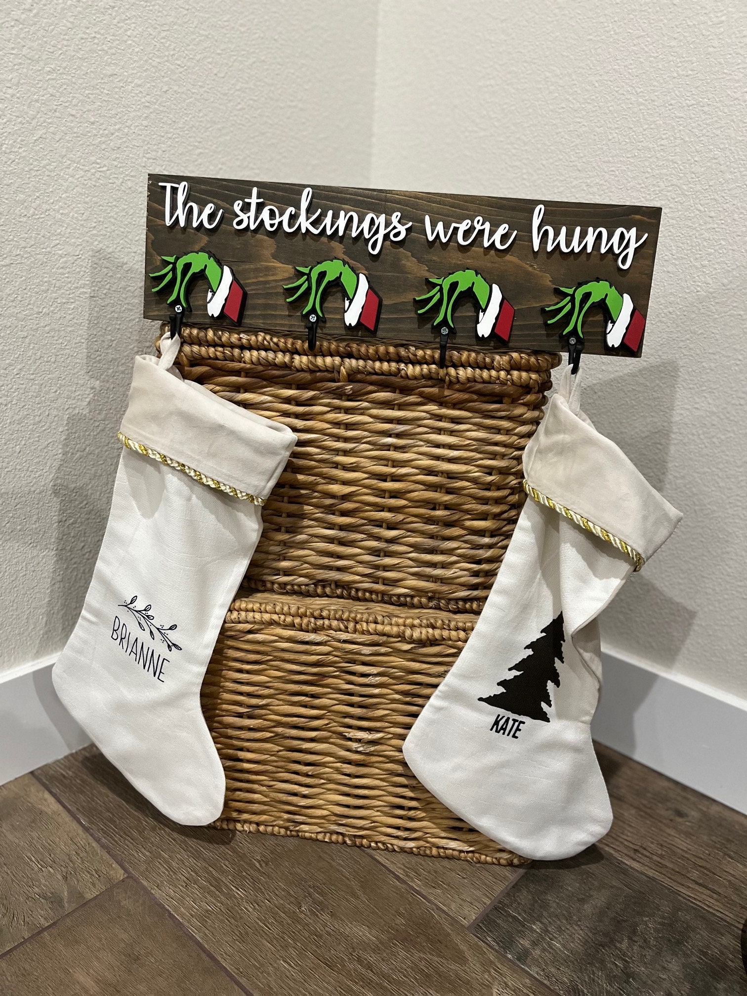 Grinch Stocking Holder Christmas Decor Holiday Gift Etsy