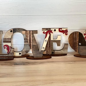 Standing Decorative Letters, Wooden Letters for Shelf, Custom