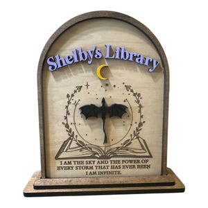 Library Sign Personalized Dragon, Fourth Wing