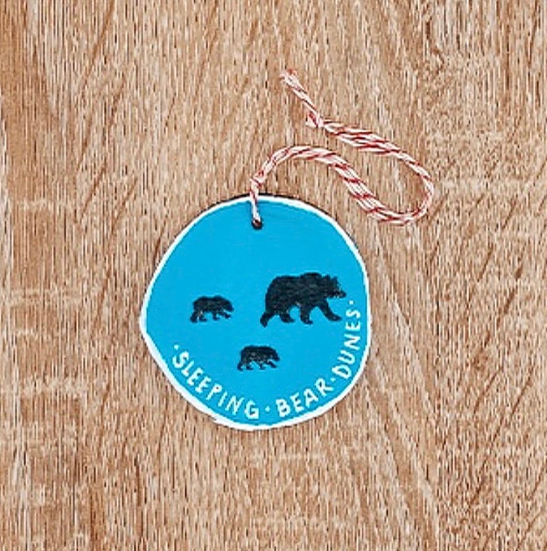 Sleeping Bear Dunes Christmas Ornament Version 1 by Leawood Handmade