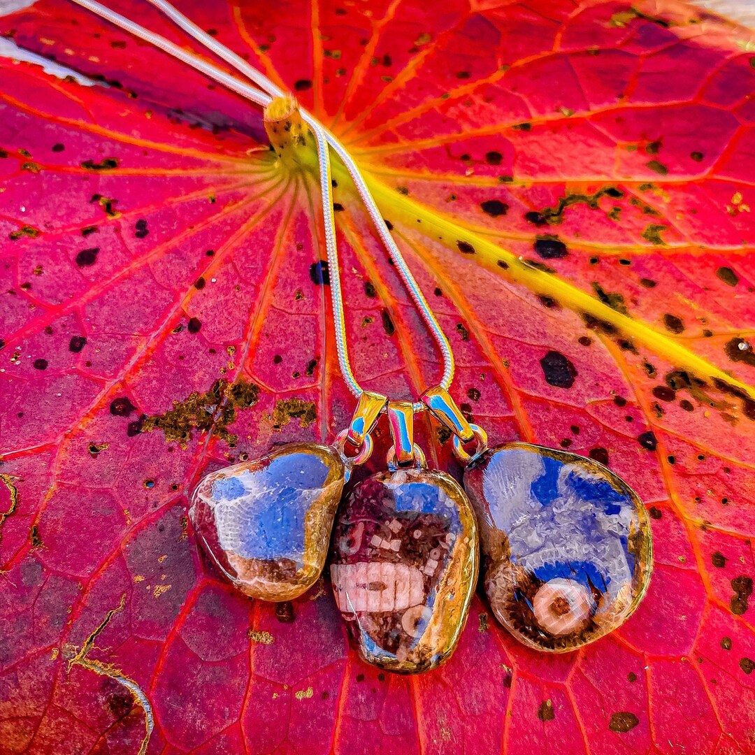 Fall 001: Petoskey Stone + Lake Michigan Stones Necklace by Leawood ...