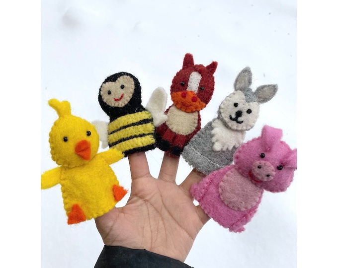 Farm Animal puppets | Handmade finger puppets | playtime