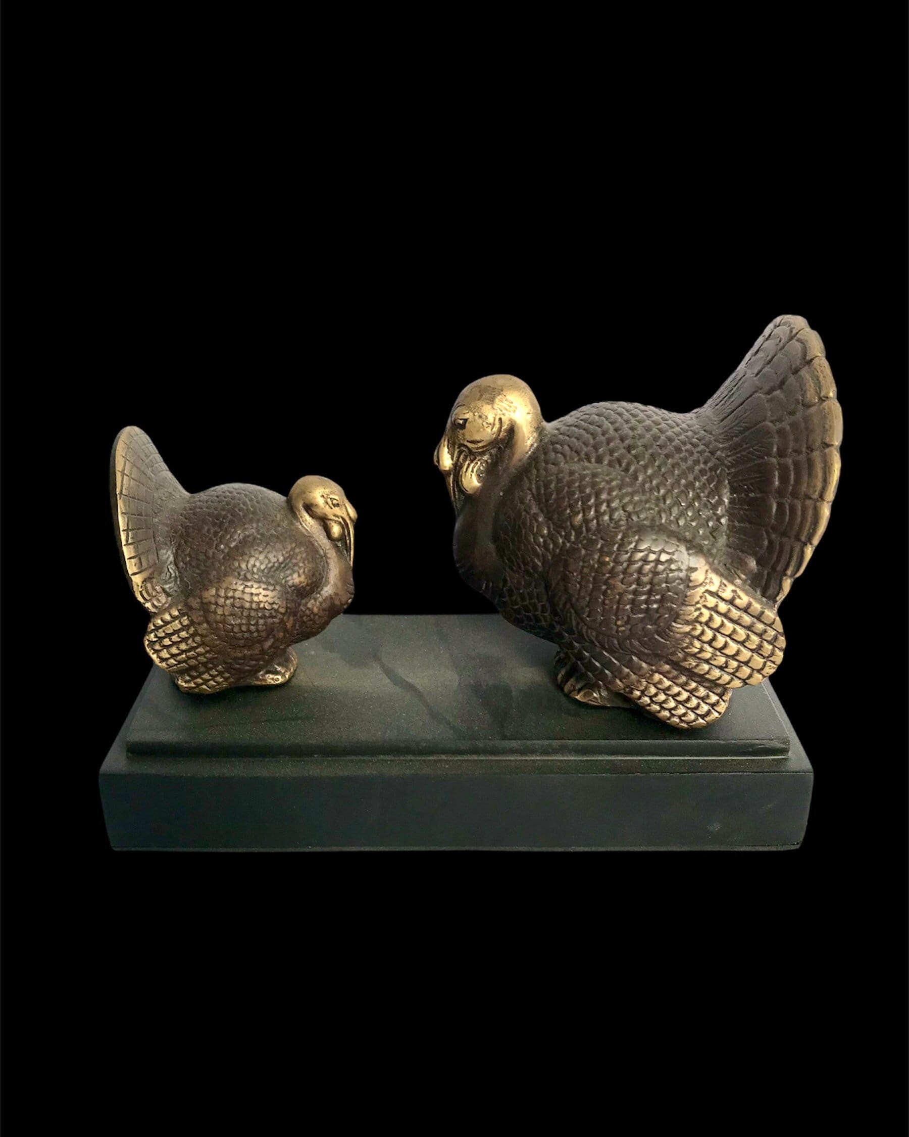 Turkey Statue Bronze Turkey Antique Animal Figurine Animal Etsy UK