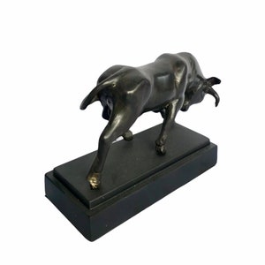 Bronze Bull Figure, Bull Statue, Animal Lover. Unique Animal Statue, Birthday Gift, Room Decor, Christmas Gift