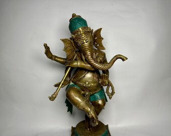 ガネーシャ ブロンズ像 18インチ ガネーシャ ブロンズ像、ヒンズー教の神、象の神、ガネーシャ