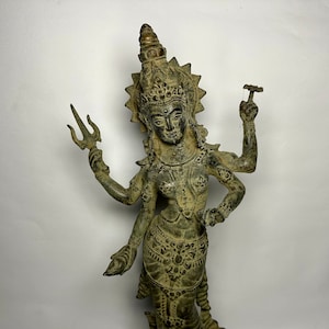 15.5 INCH Goddess Sarasvati, Beautiful Goddess, Antique Sarasvati bronze Statue ,Hinduism God, Sarasvati Bronze Statue, Sarasvati Sculpture