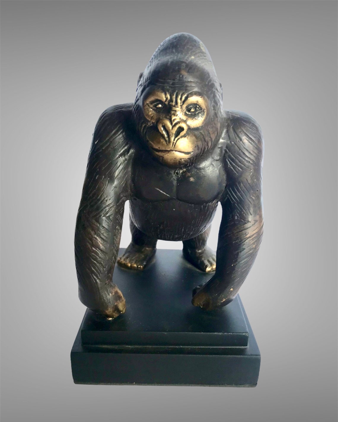 Gorilla ,antique Bronze Gorila Statue ,gorilla Sclupture, Animal Lovers